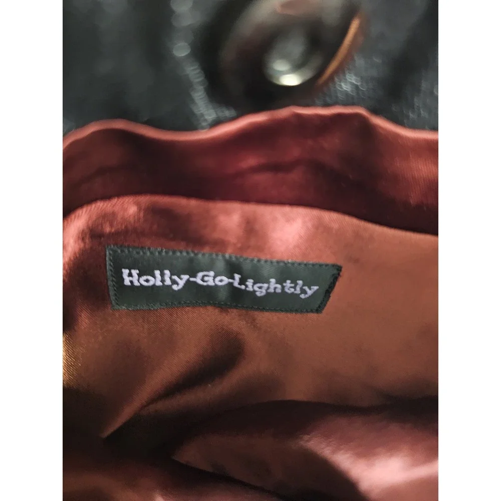 Holly-Go-Lightly Red Satin Evening Bag With Acrylic‎ Handles
